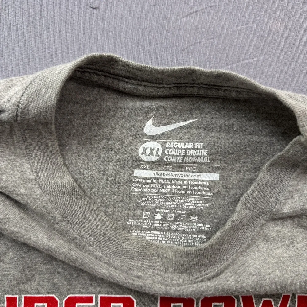 Nike New England Patriots Super Bowl XLIX Champions Gray Long Sleeve‎ Shirt XXL